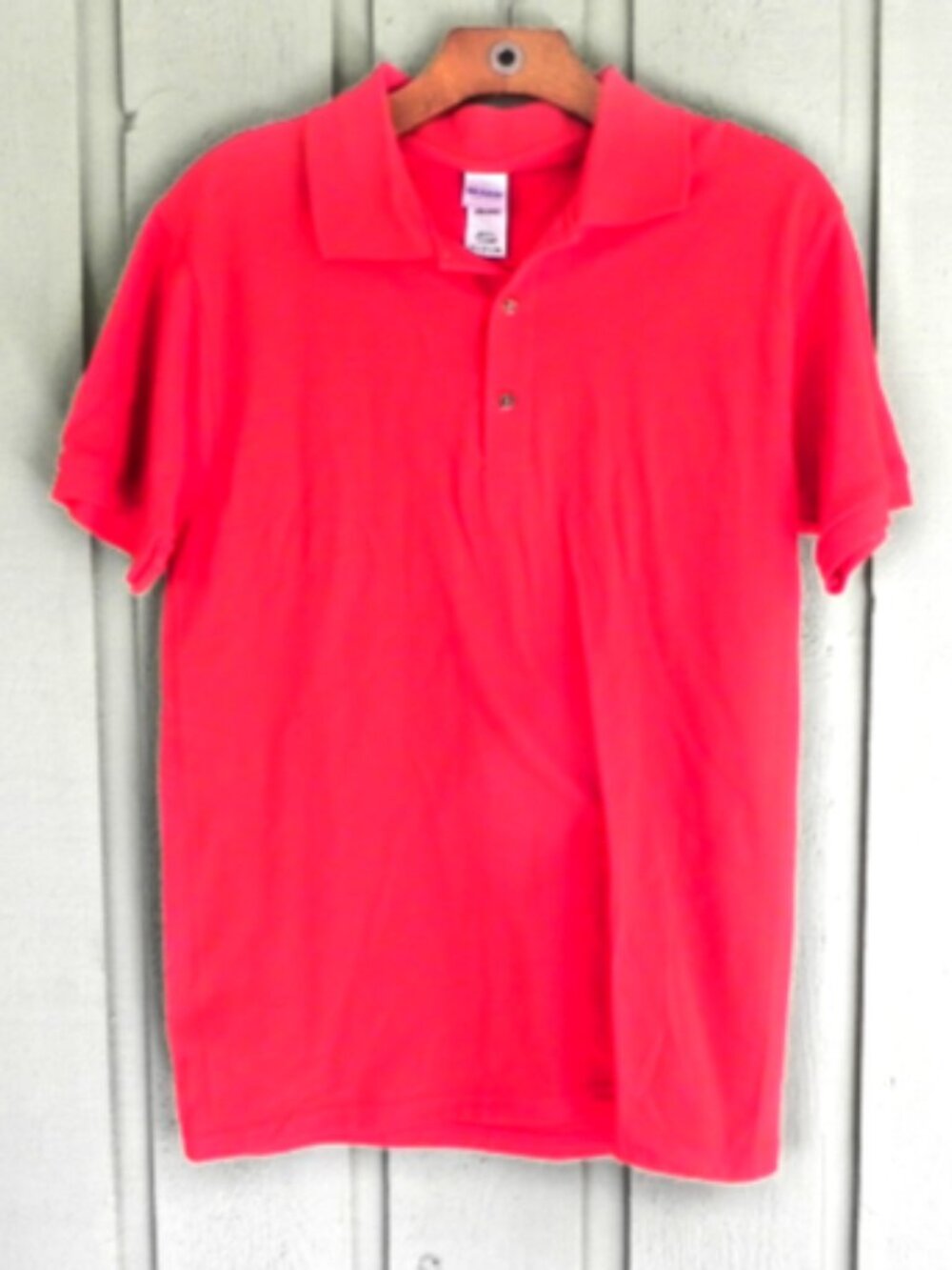 Gildan Premium Cotton unisex Short Sleeve Red Polo Size Small NWOT